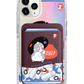 iPhone Magnetic Wallet Holo Case - White Puppy