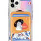 iPhone Magnetic Wallet Holo Case - White Puppy