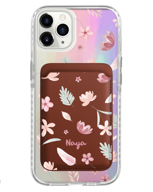 iPhone Magnetic Wallet Holo Case - Wild Flower