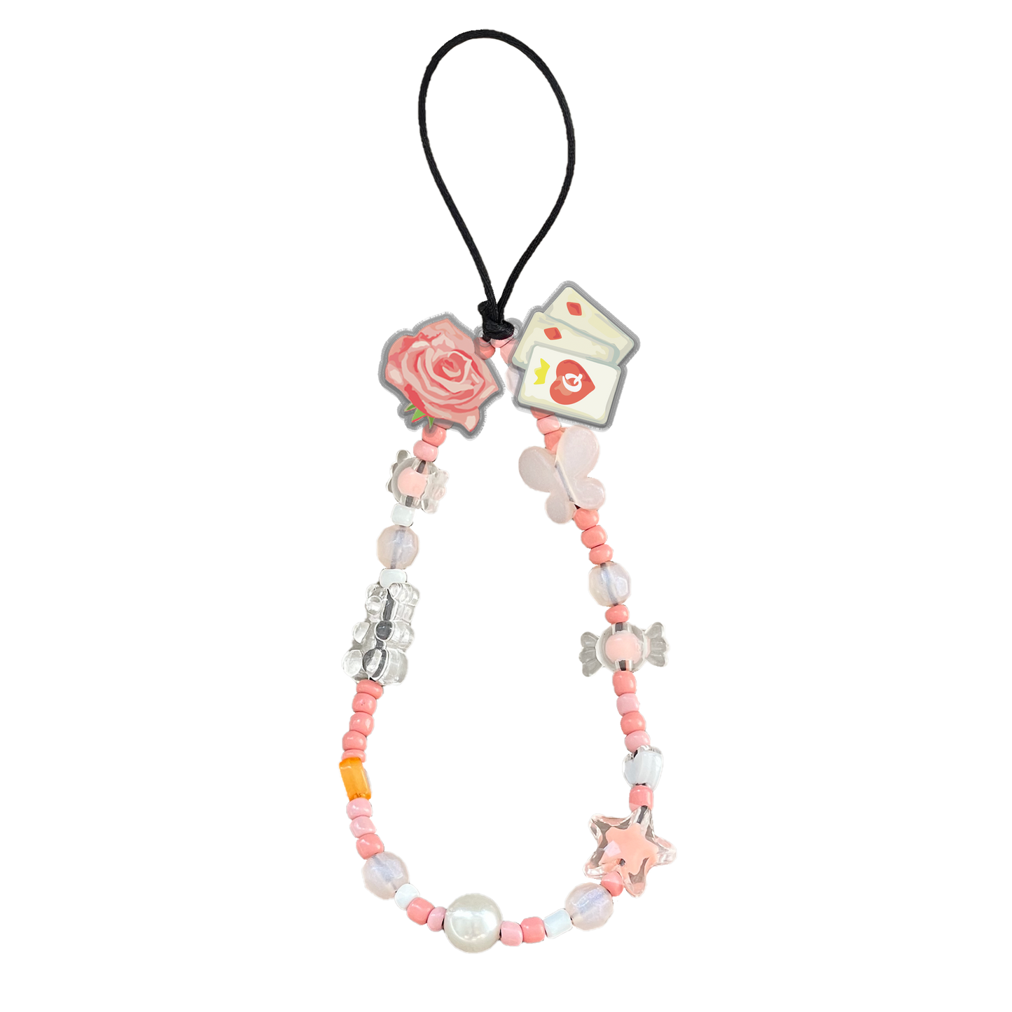 Beaded Strap with Acrylic Charm  - Wonderland