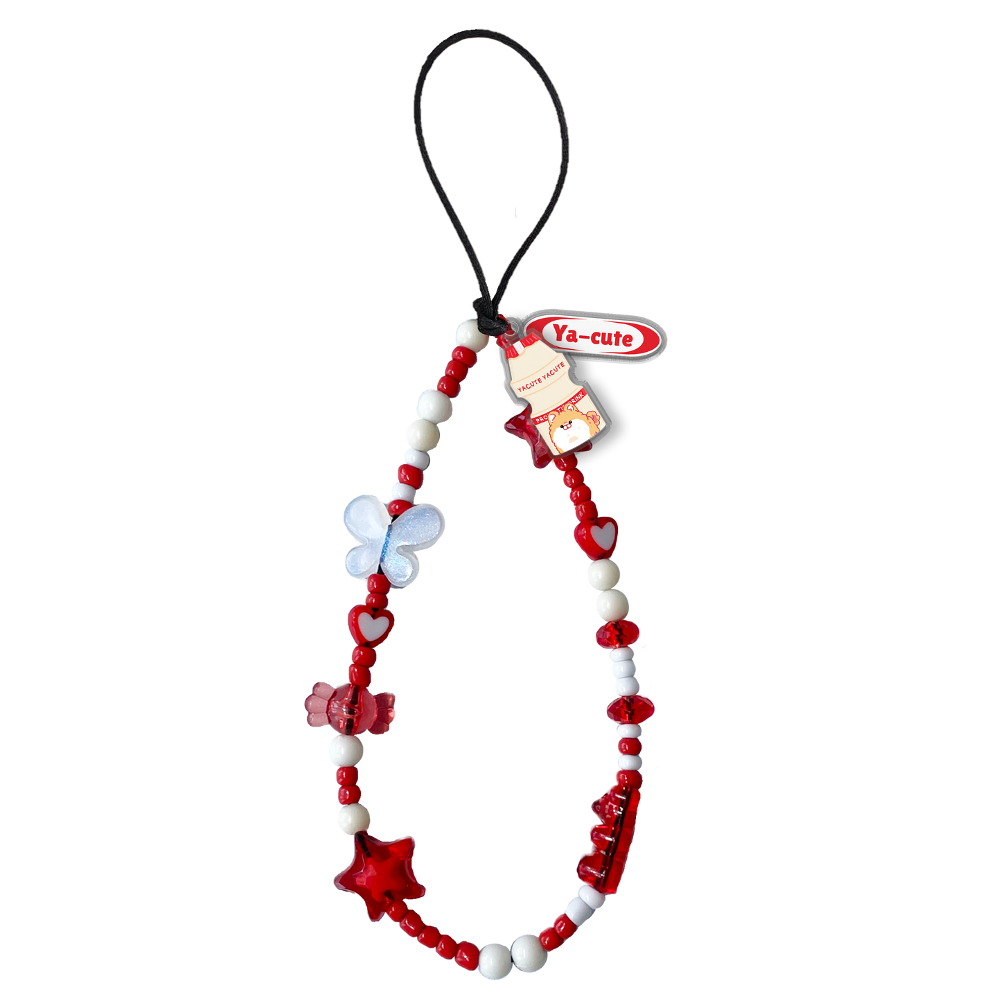 Beaded Strap with Acrylic Charm  - Yacute Dog