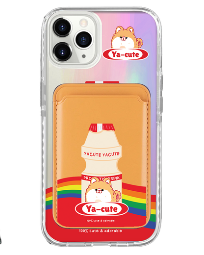 iPhone Magnetic Wallet Holo Case - Yacute Dog