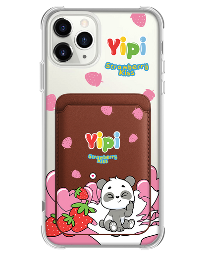 iPhone Magnetic Wallet Case - Yipi Strawberry Kiss