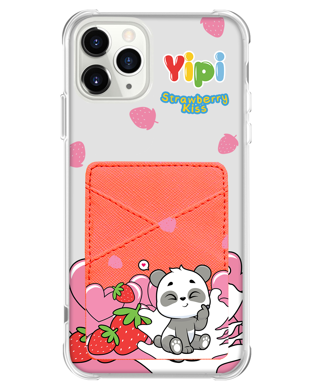 iPhone Phone Wallet Case - Yipi Strawberry Kiss