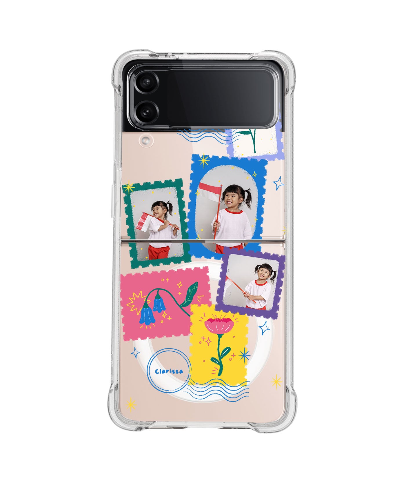 Magsafe Case - Face Grid Floral Stamps