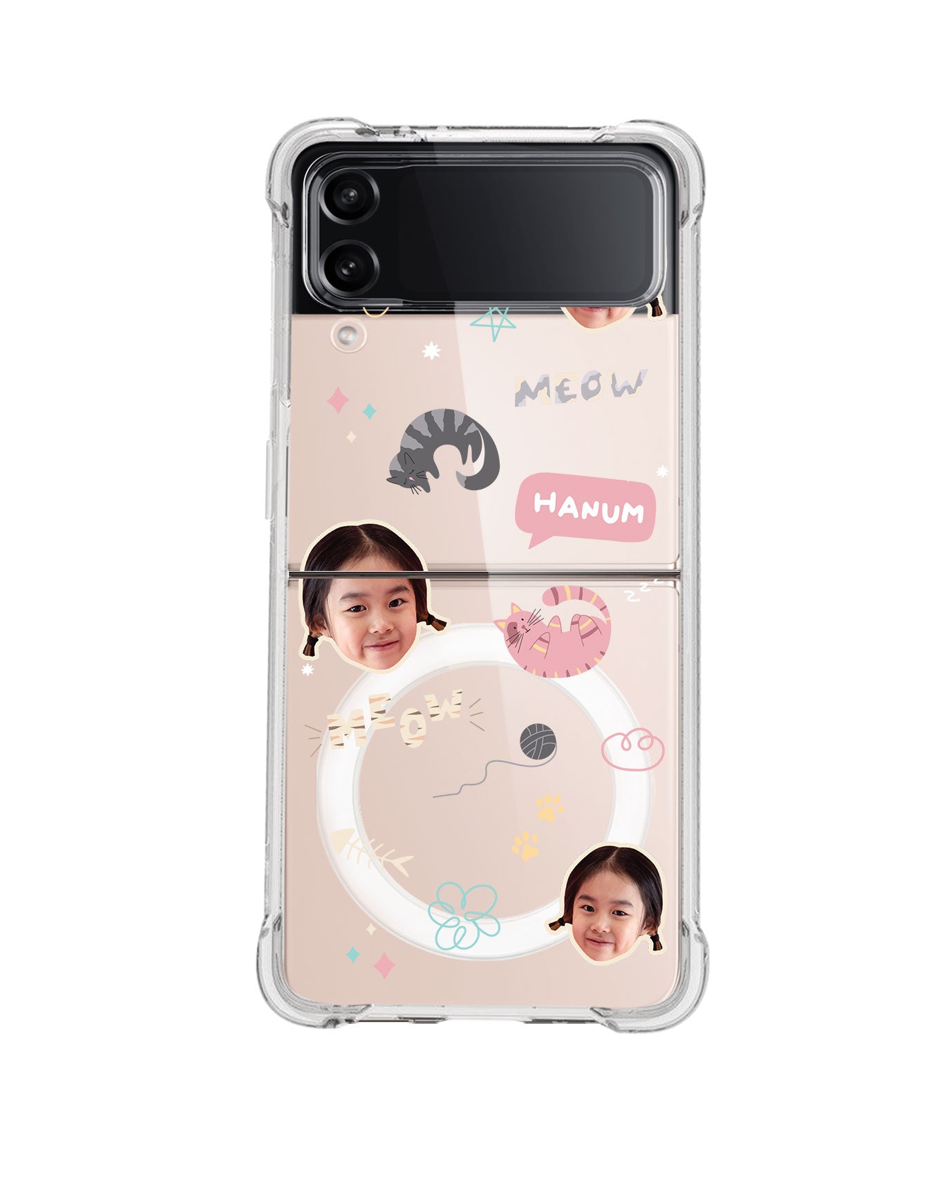 Magsafe Case - Face Grid Kitty