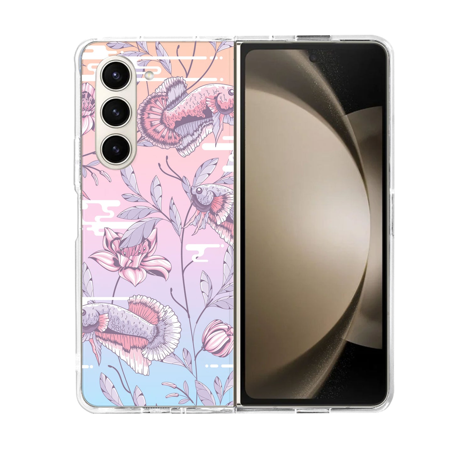 Android Flip / Fold Rearguard Holo - Fish & Floral 1.0