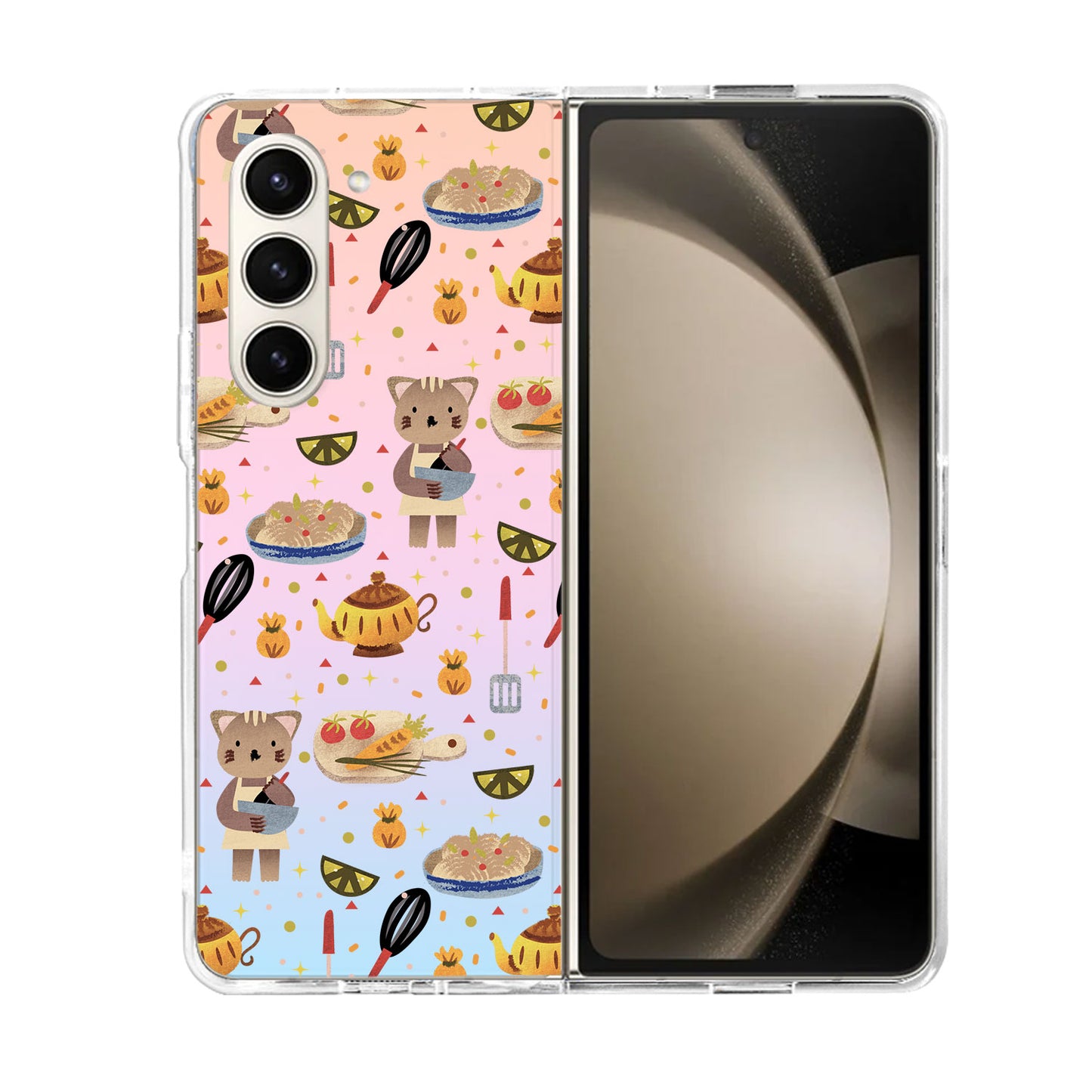 Android Flip / Fold Rearguard Holo - Cooking Cat