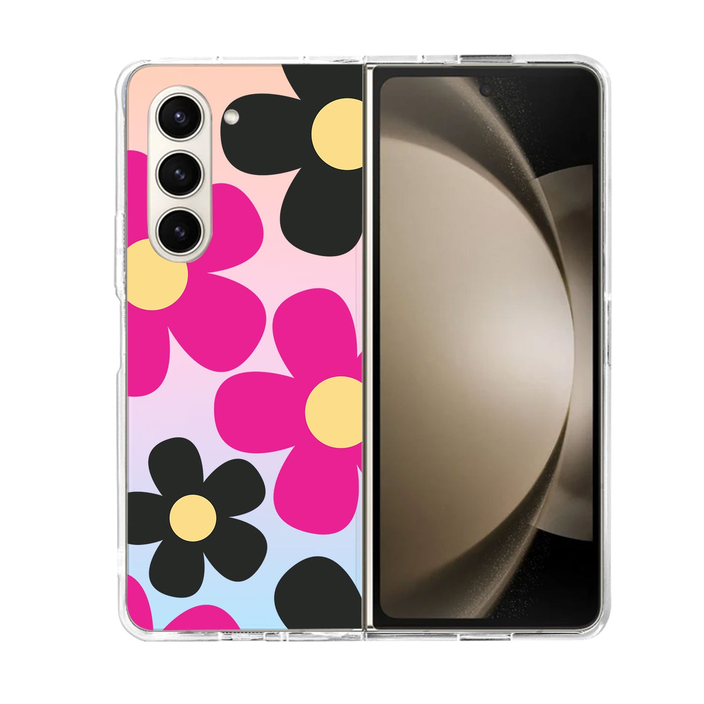 Android Flip / Fold Rearguard Holo - Daisy Hot Pink