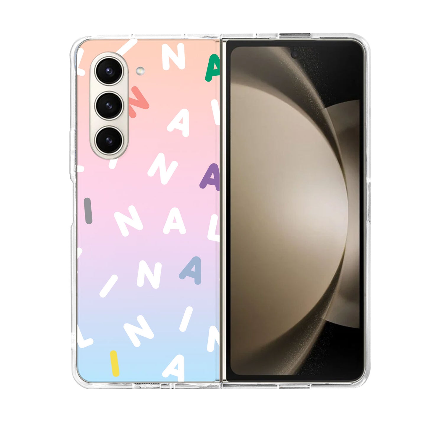 Android Flip / Fold Rearguard Holo - CUSTOM MONOGRAM 2.0 White