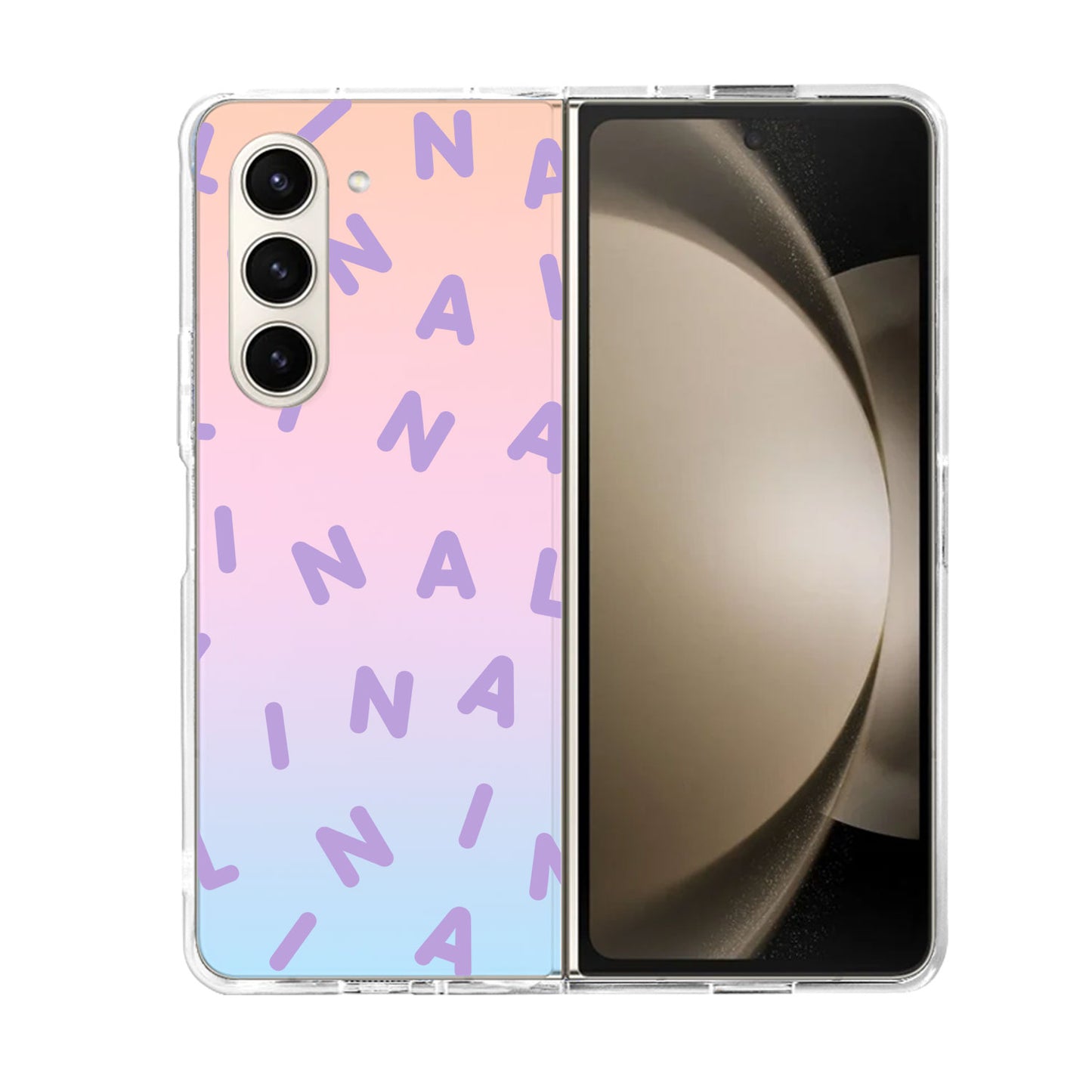 Android Flip / Fold Rearguard Holo - CUSTOM MONOGRAM 2.0 Lilac