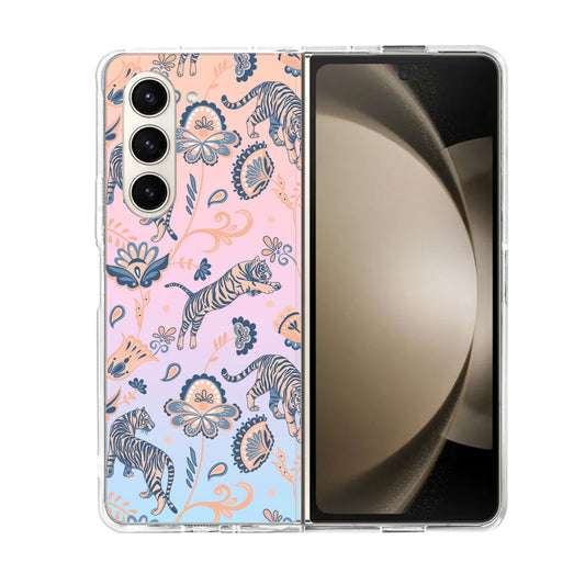 Android Flip / Fold Rearguard Holo - Tiger & Floral 5.0