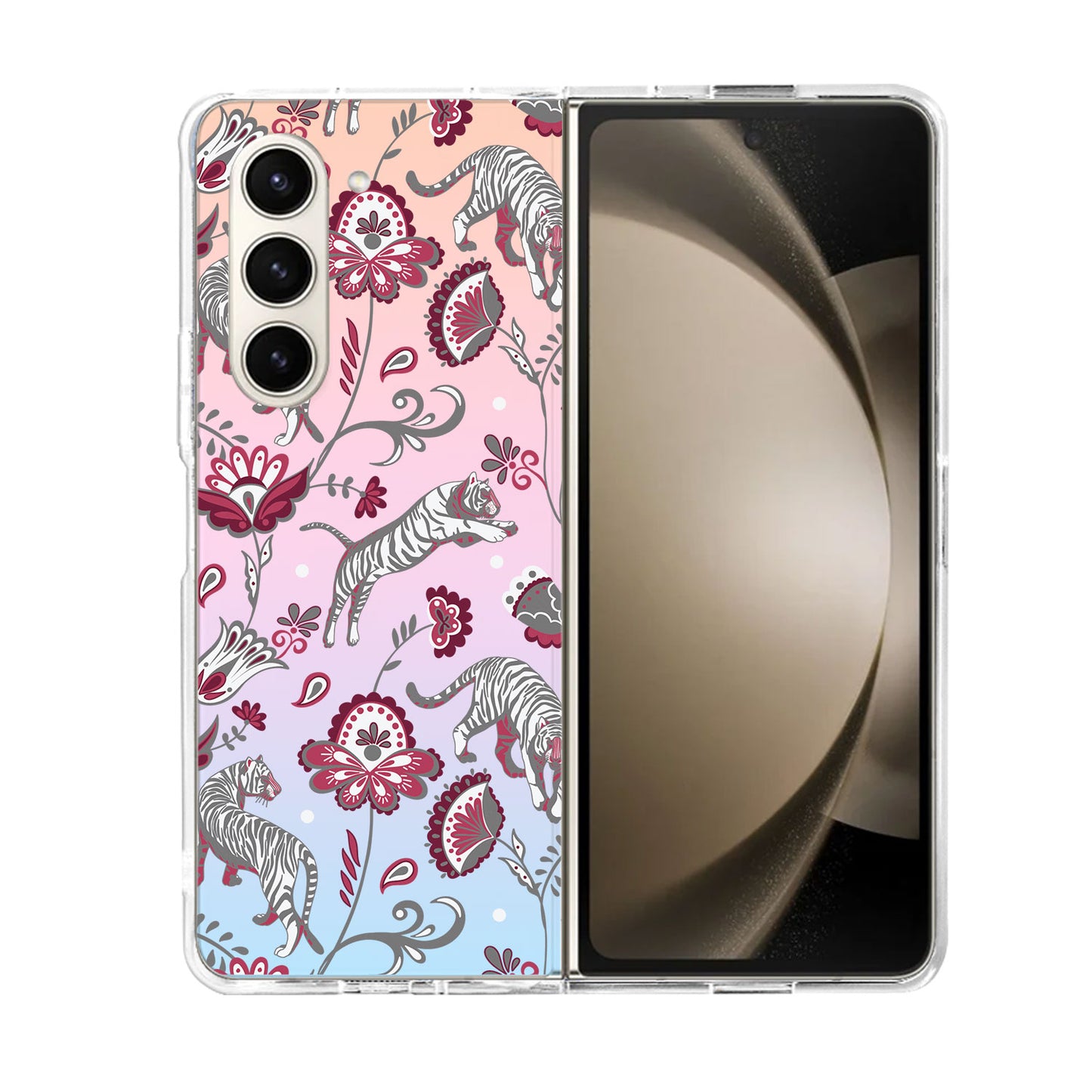 Android Flip / Fold Rearguard Holo - Tiger & Floral 6.0