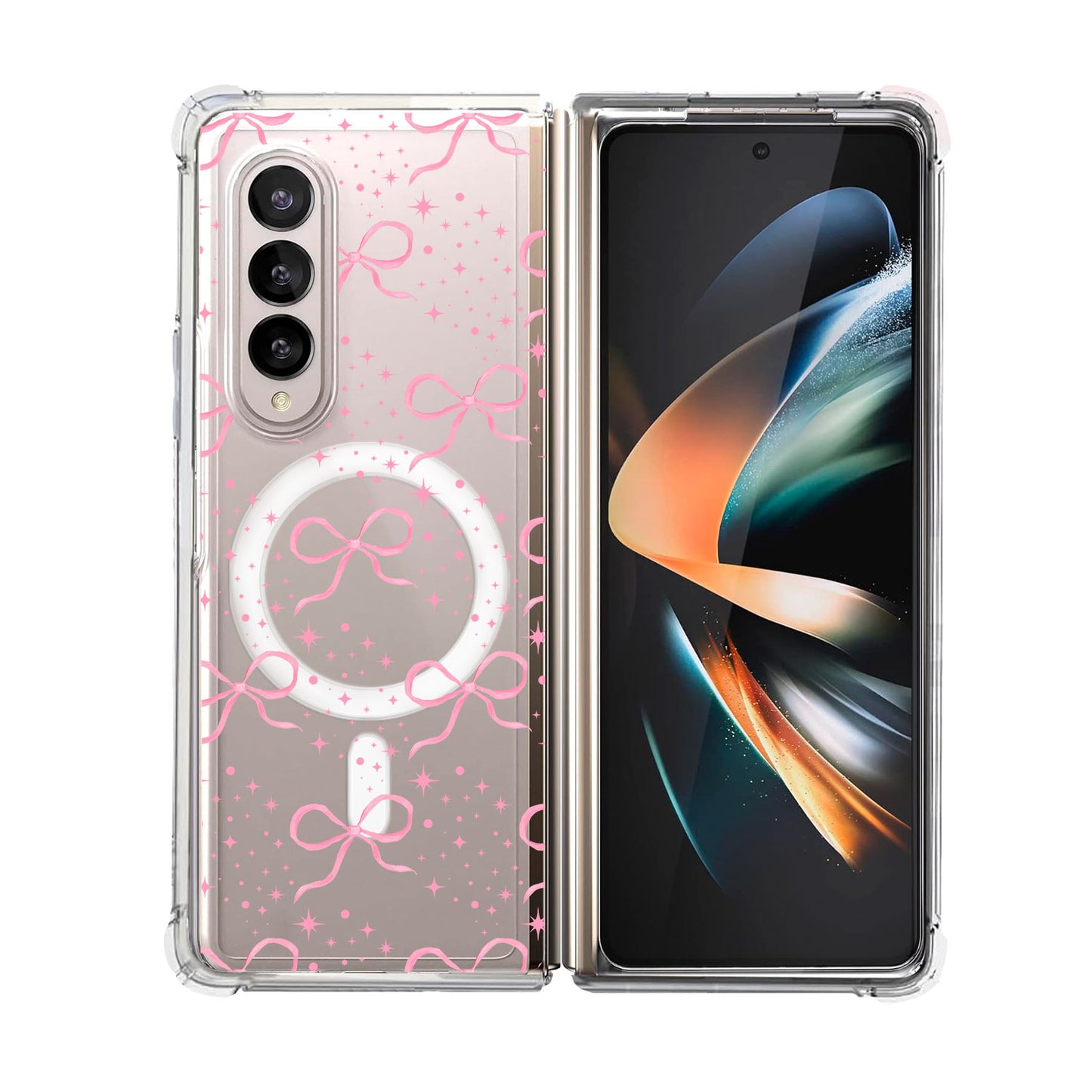 Android Flip / Fold Rearguard Hybrid - Coquette Glittery Bow