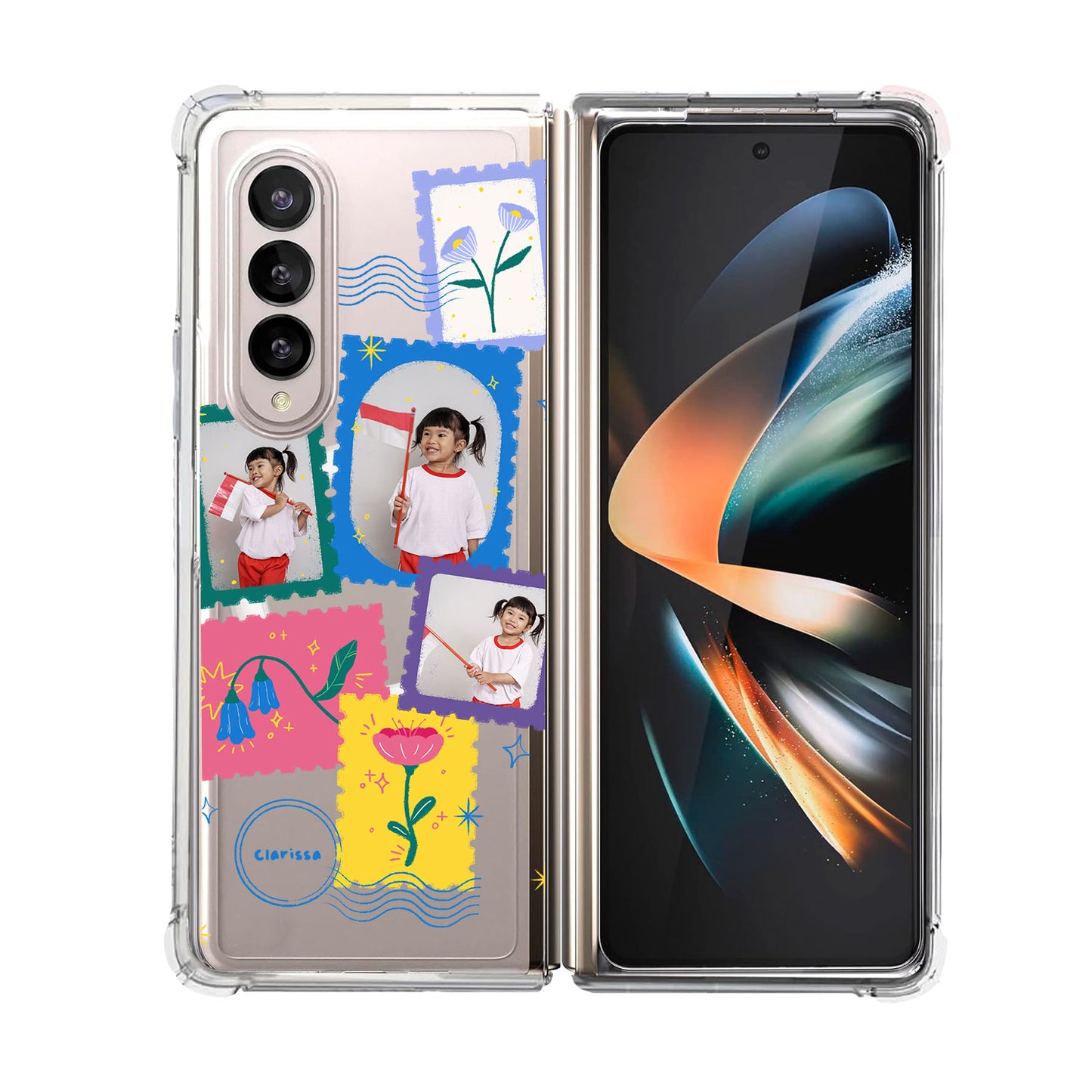 Magsafe Case - Face Grid Floral Stamps