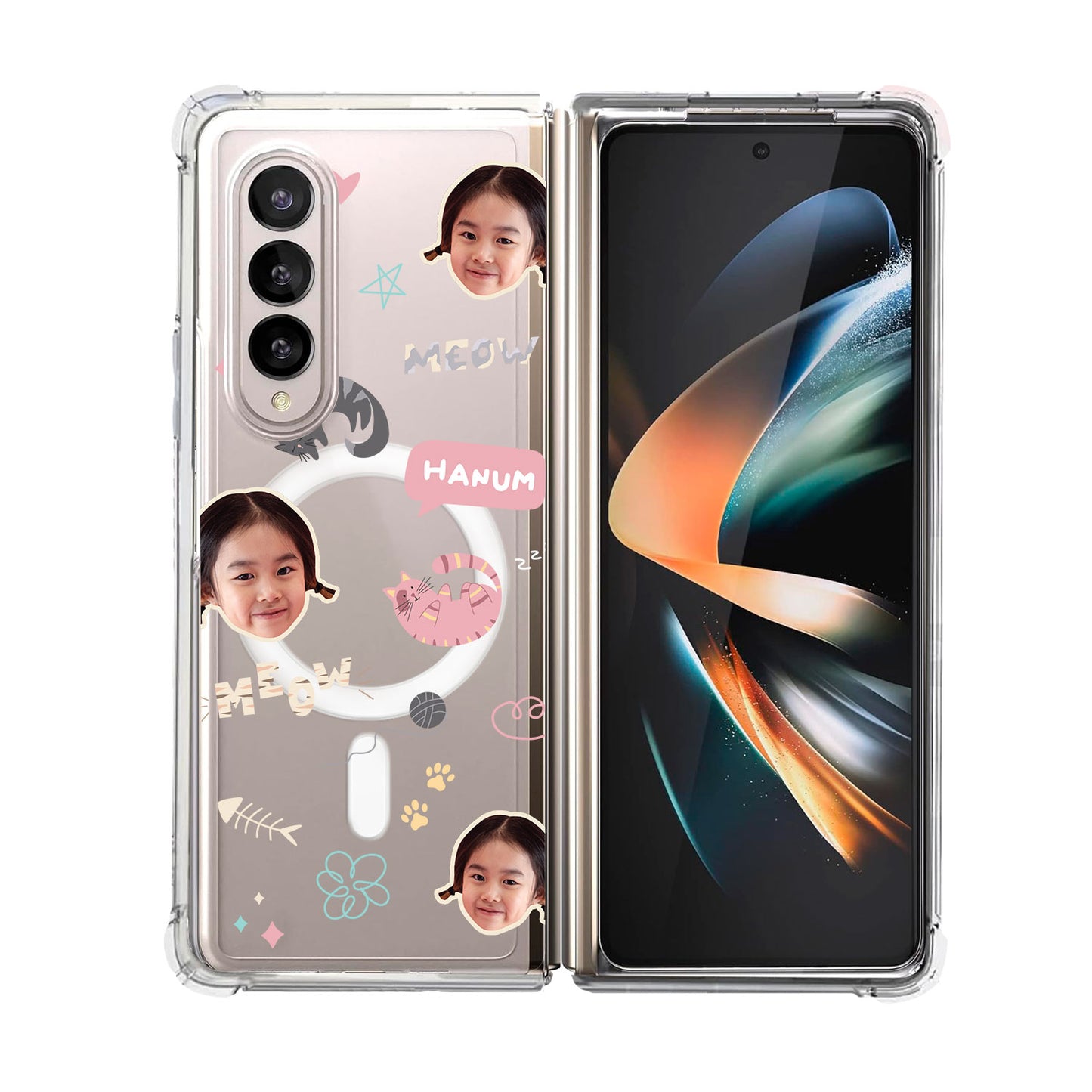 Magsafe Case - Face Grid Kitty