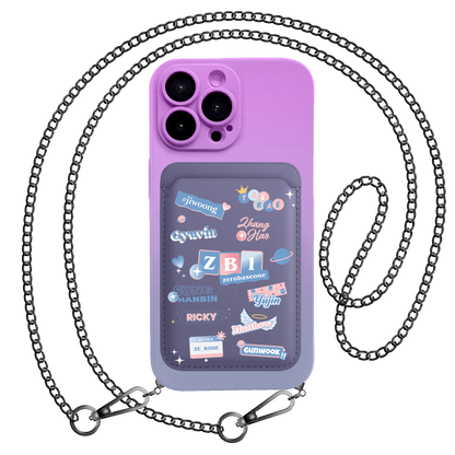 iPhone Magnetic Wallet Silicone Case - Zerobaseone Sticker Pack