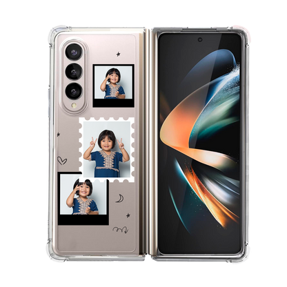 Android Flip / Fold Rearguard Hybrid - Face Grid Black Polaroid