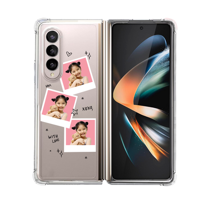 Android Flip / Fold Rearguard Hybrid - Face Grid White Polaroid
