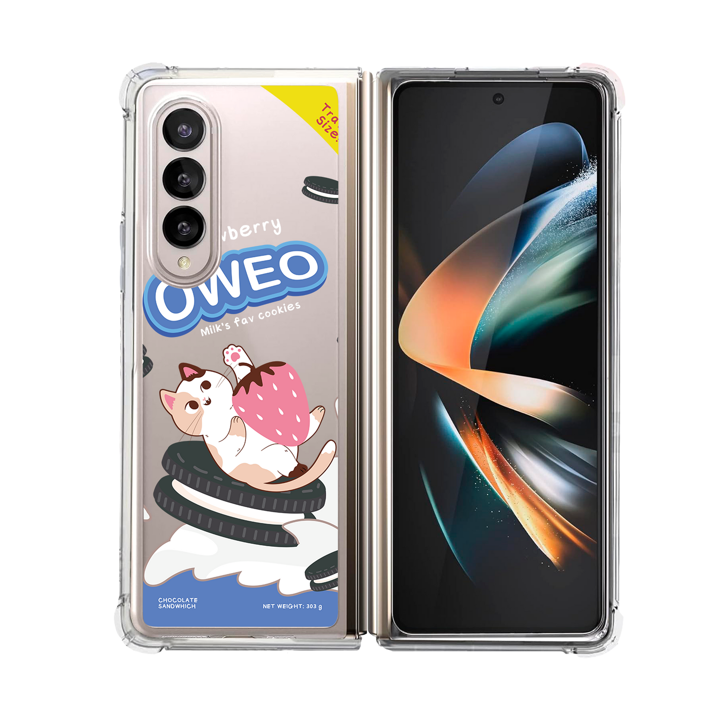 Android Flip / Fold Case - Oweo Cat