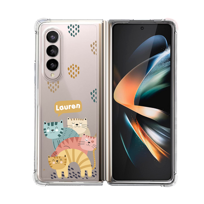 Android Flip / Fold Rearguard Hybrid - Rainbow Meow 2.0