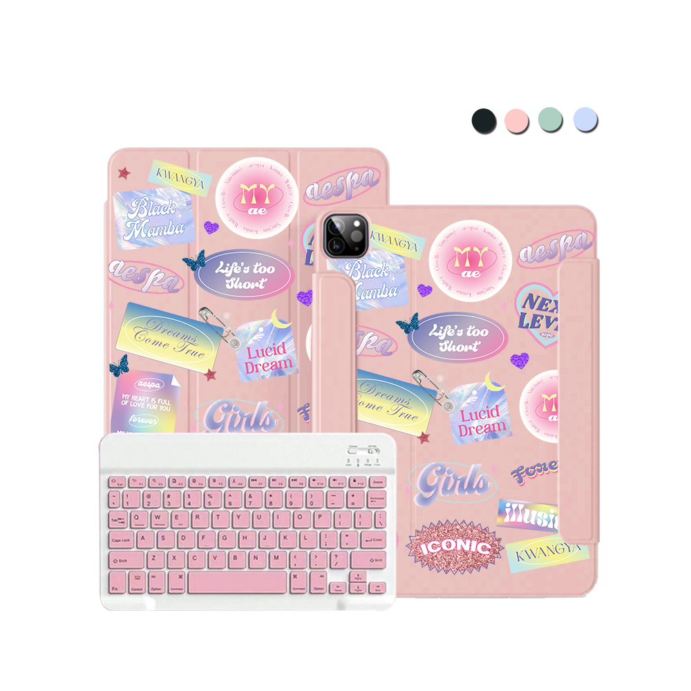 iPad / Android Tab Wireless Keyboard Flipcover - Aespa Girls Pack