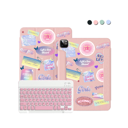 iPad Wireless Keyboard Flipcover - Aespa Girls Pack
