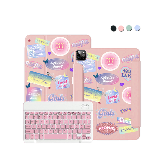 iPad / Android Tab Wireless Keyboard Flipcover - Aespa Girls Pack