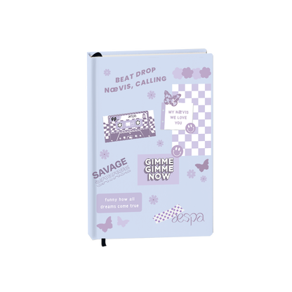Hardcover Bookpaper Journal - Aespa Song Lyrics (with Elastic Band & Bookmark)