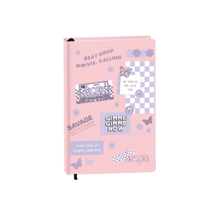 Hardcover Bookpaper Journal - Aespa Song Lyrics (with Elastic Band & Bookmark)