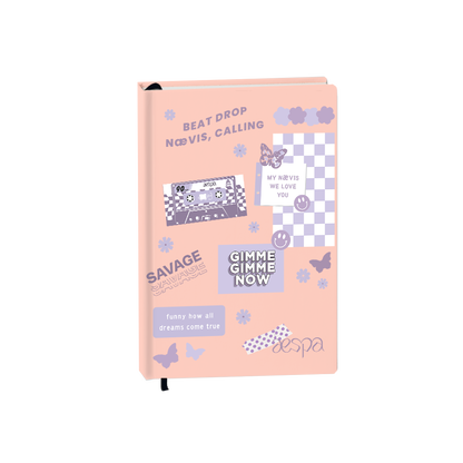 Hardcover Bookpaper Journal - Aespa Song Lyrics (with Elastic Band & Bookmark)