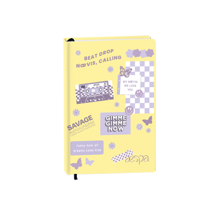 Hardcover Bookpaper Journal - Aespa Song Lyrics (with Elastic Band & Bookmark)