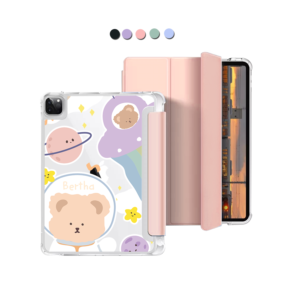iPad Macaron Flip Cover - Astro Bear