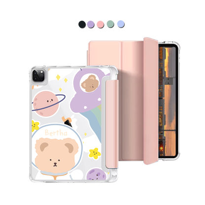 iPad Macaron Flip Cover - Astro Bear