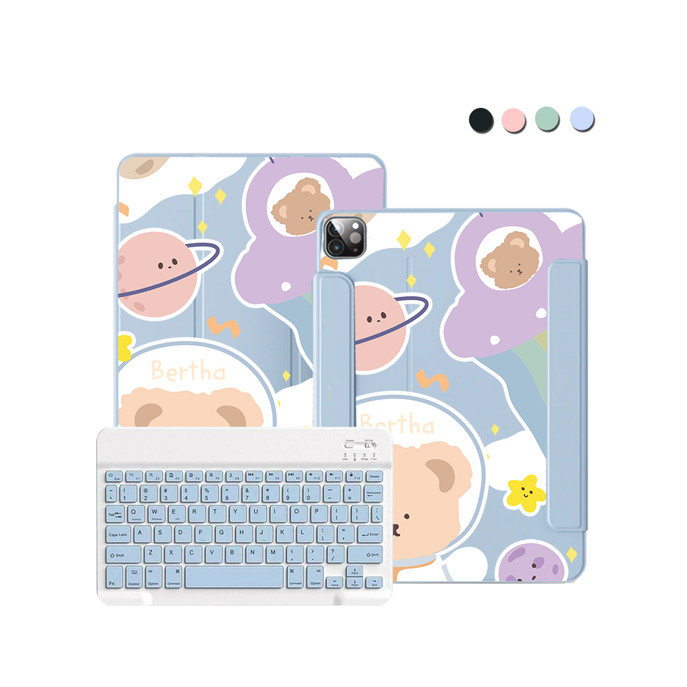 iPad Wireless Keyboard Flipcover - Astro Bear