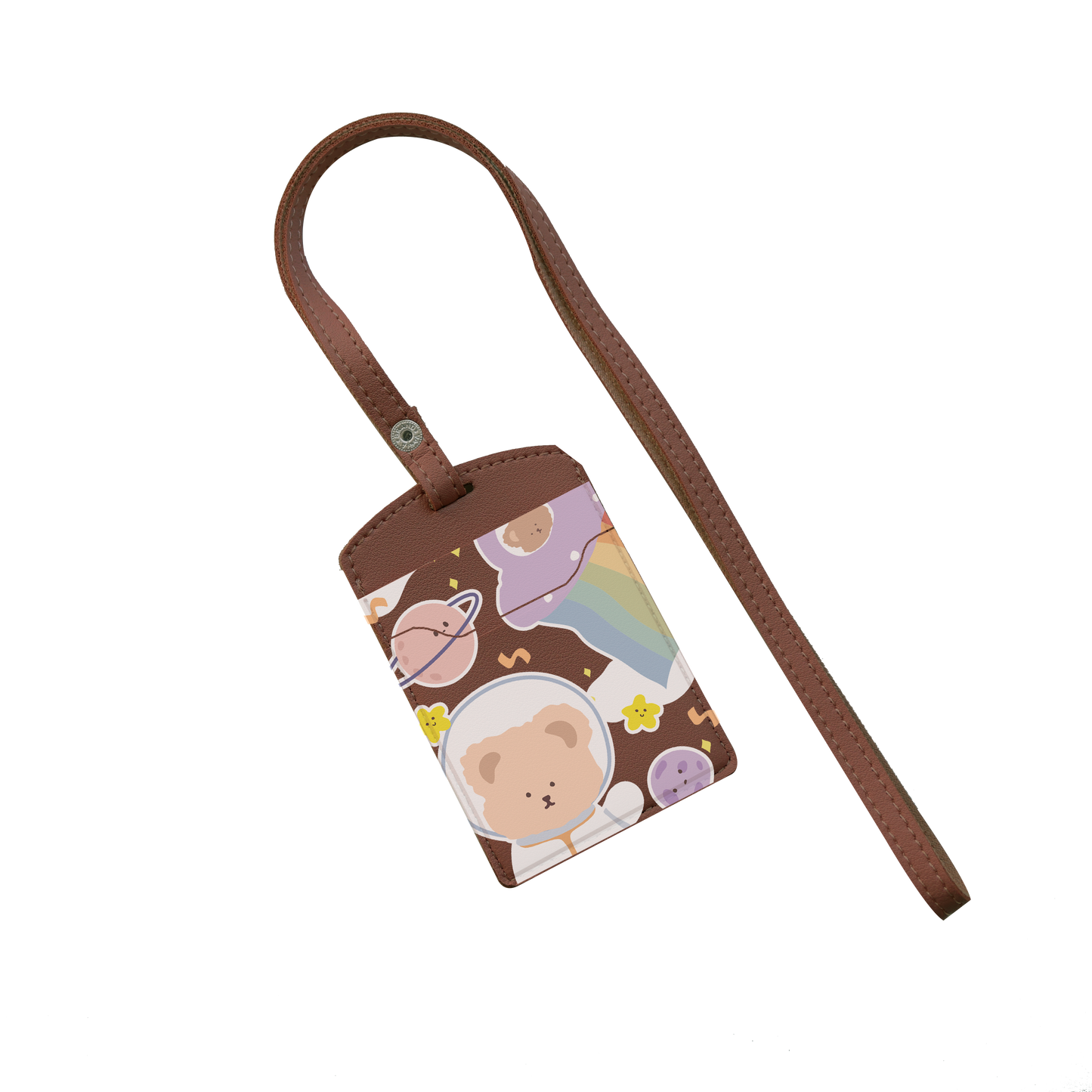 Vegan Leather Lanyard - Astro Bear