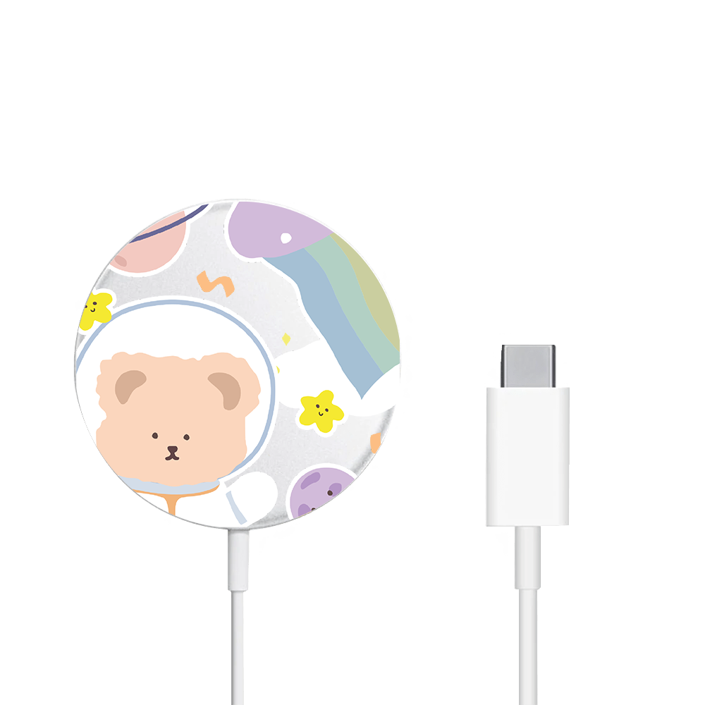 Magnetic Wireless Charger - Astro Bear