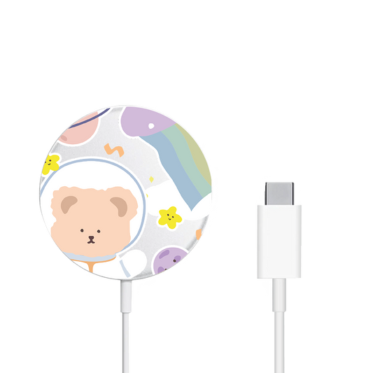 Magnetic Wireless Charger - Astro Bear