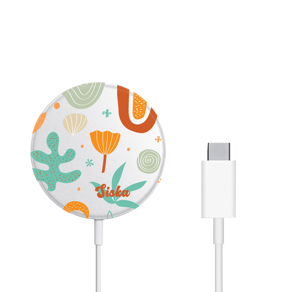Magnetic Wireless Charger - Autumn Botanical