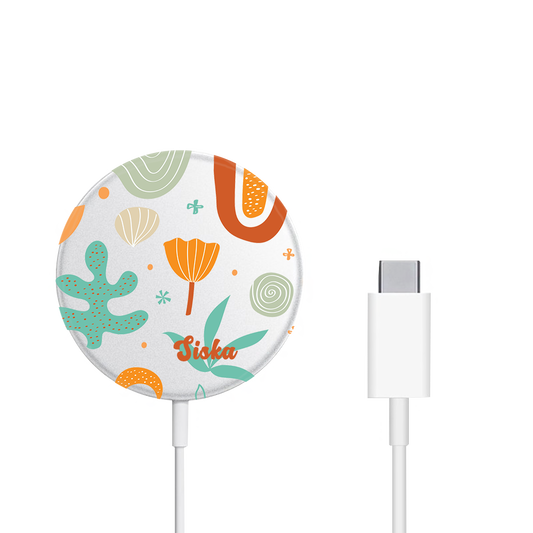 Magnetic Wireless Charger - Autumn Botanical
