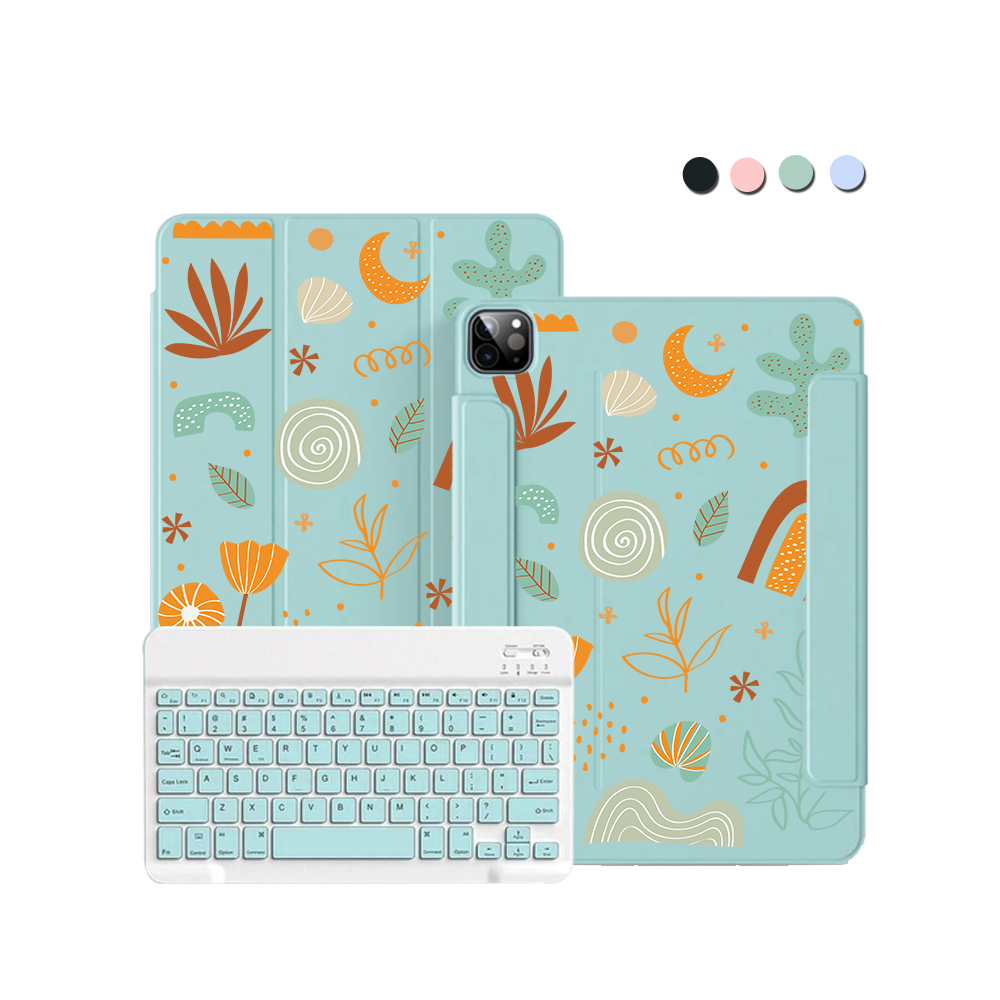 iPad / Android Tab Wireless Keyboard Flipcover - Autumn Botanical