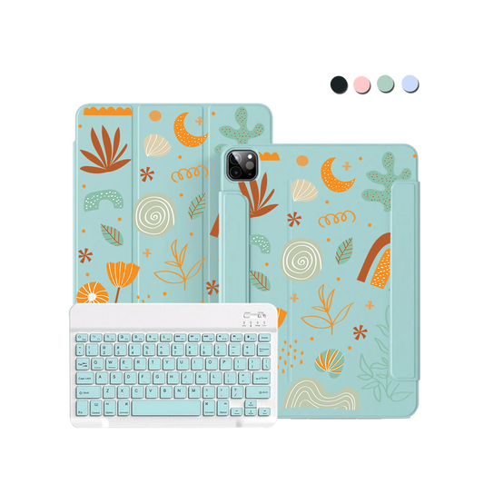 iPad / Android Tab Wireless Keyboard Flipcover - Autumn Botanical