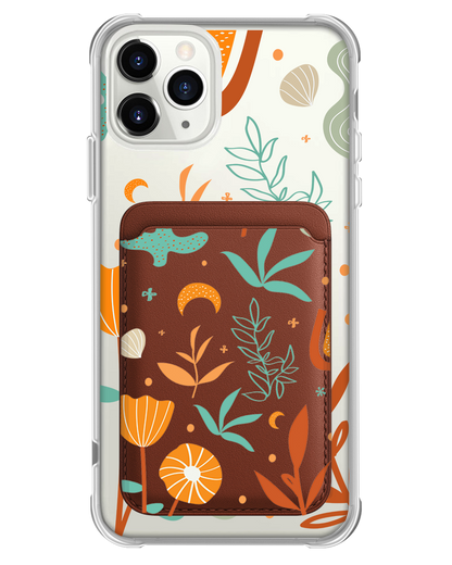 iPhone Magnetic Wallet Case - Autumn Botanical