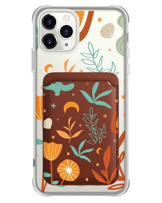 iPhone Magnetic Wallet Case - Autumn Botanical