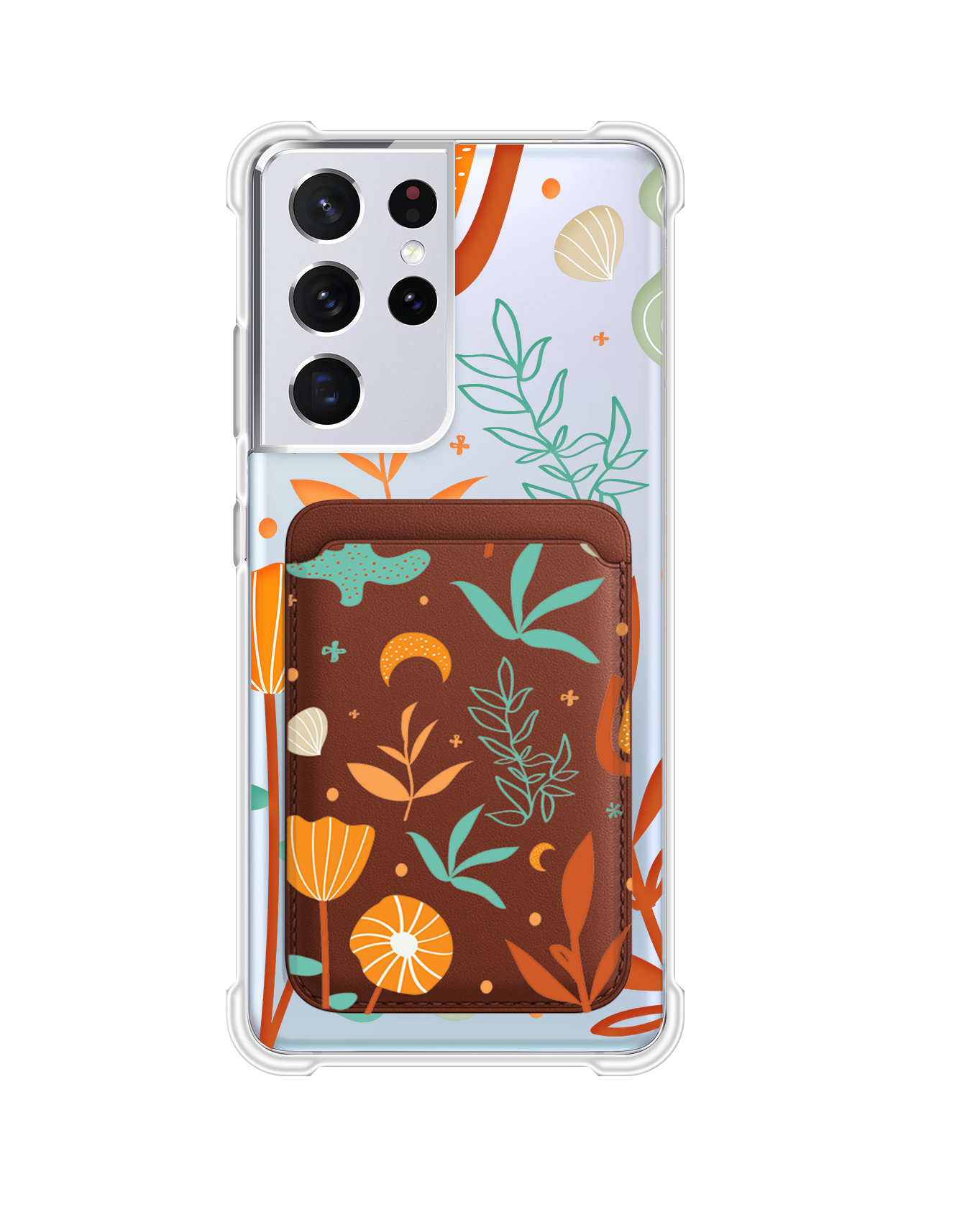 Android Magnetic Wallet Case - Autumn Botanical