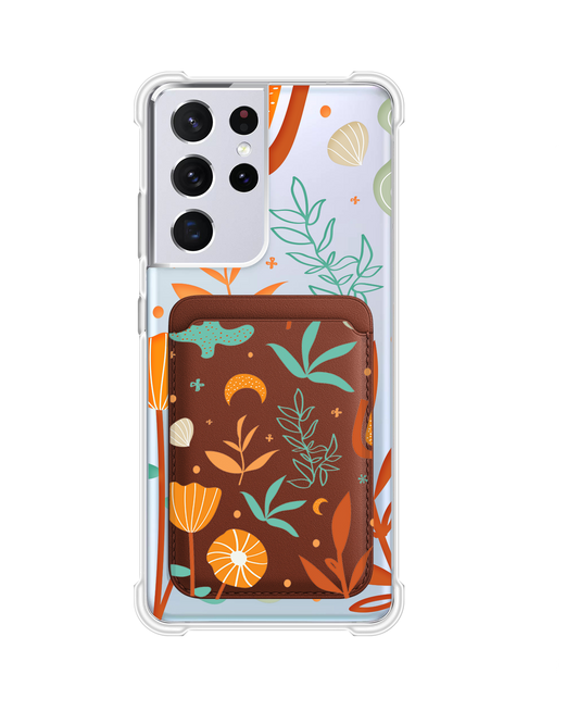 Android Magnetic Wallet Case - Autumn Botanical