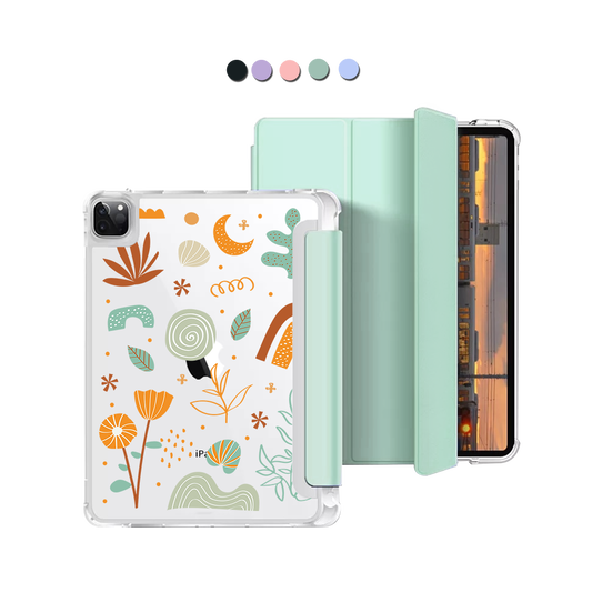 iPad Macaron Flip Cover - Autumn Botanical