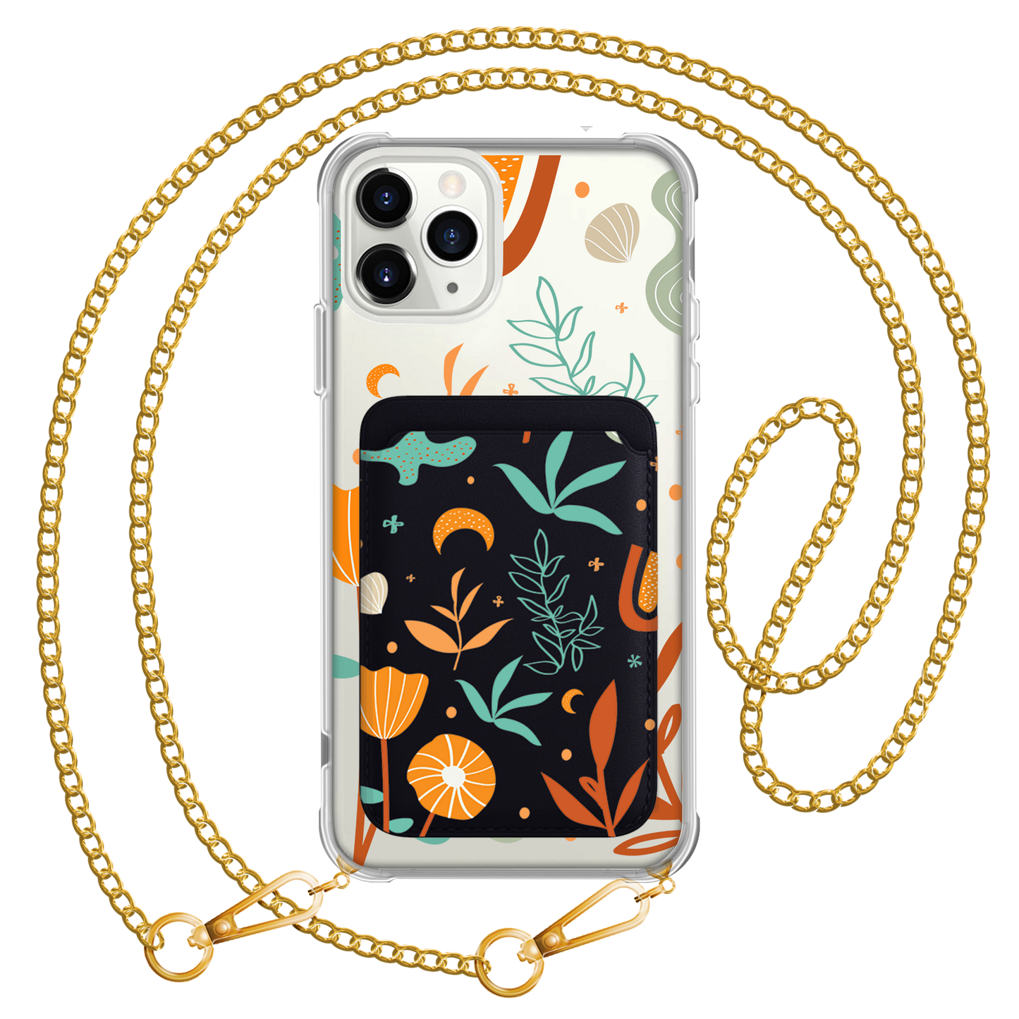 iPhone Magnetic Wallet Case - Autumn Botanical