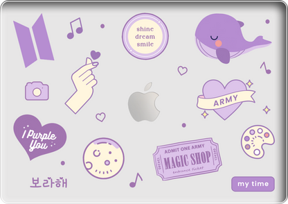 Macbook Snap Case - BTS Sticker Pack