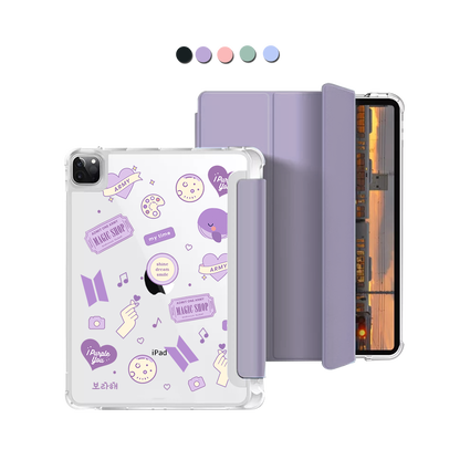 iPad Macaron Flip Cover - BTS Sticker Pack